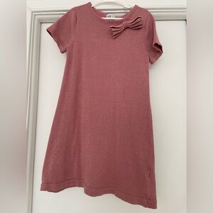 H&M Pink Shimmery Girls Dress with Bow